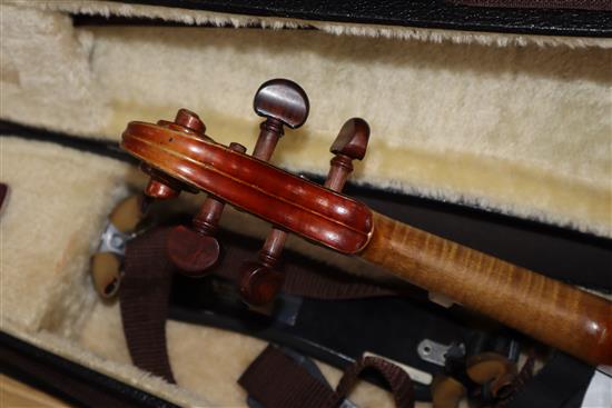 A French violin with internal label circa 1880- repaired